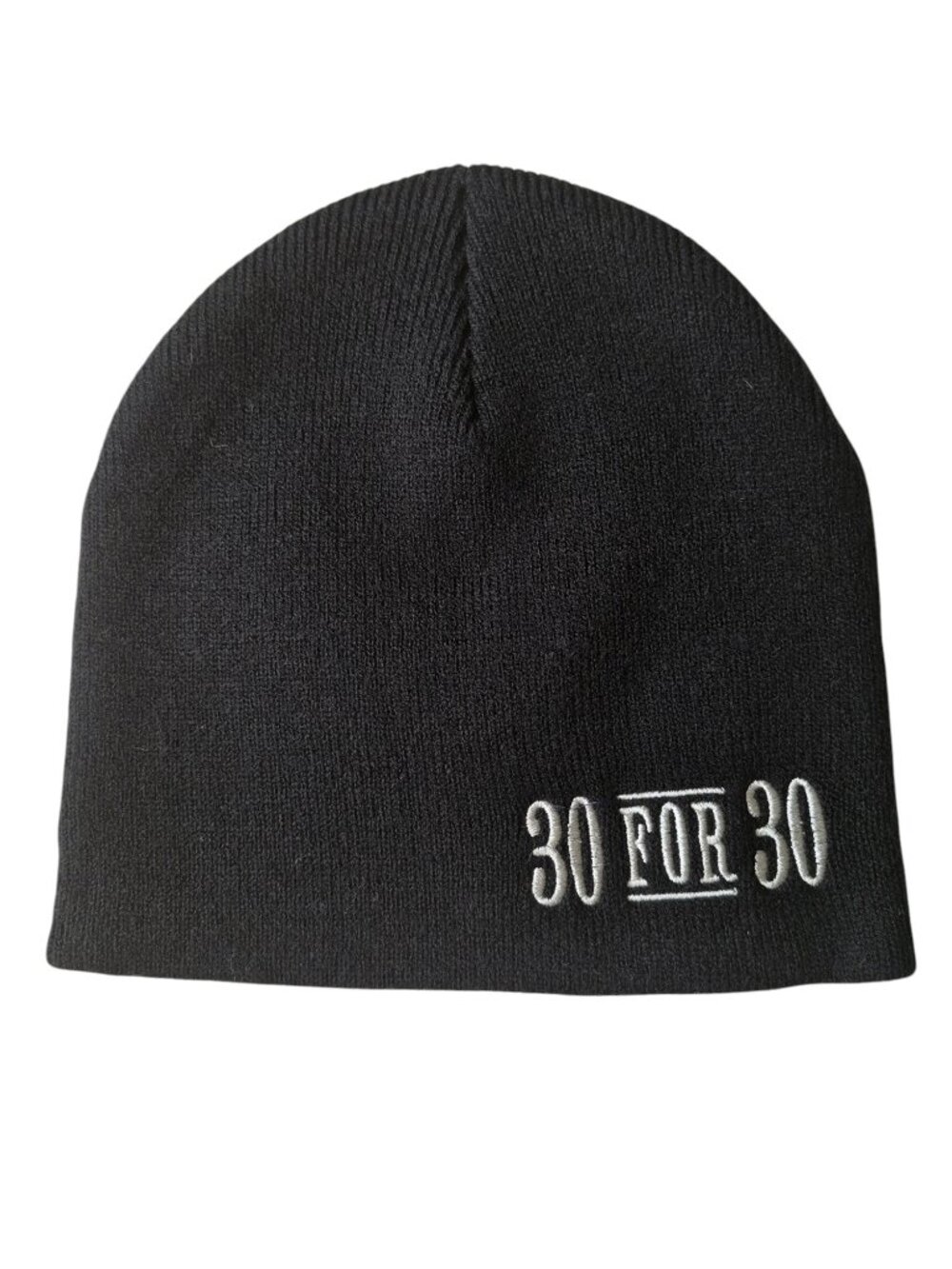 ESPN 30 for 30 Men's Winter Knit Cap Beanie Hat Black w/ White Embroidery